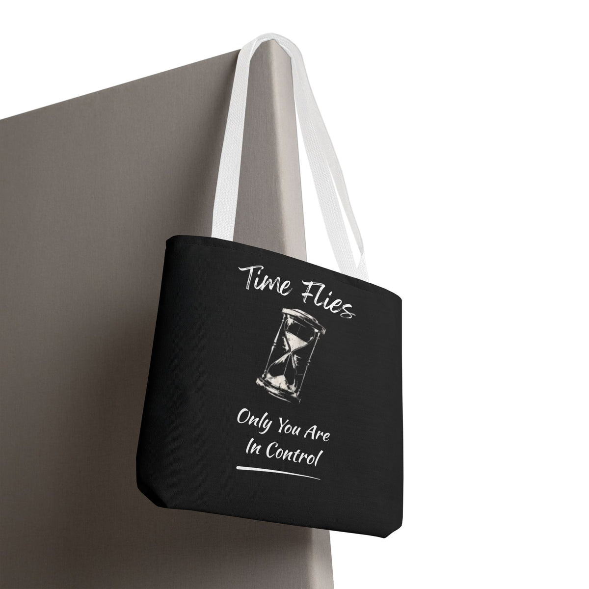 Time Flies Motivational Tote Bag