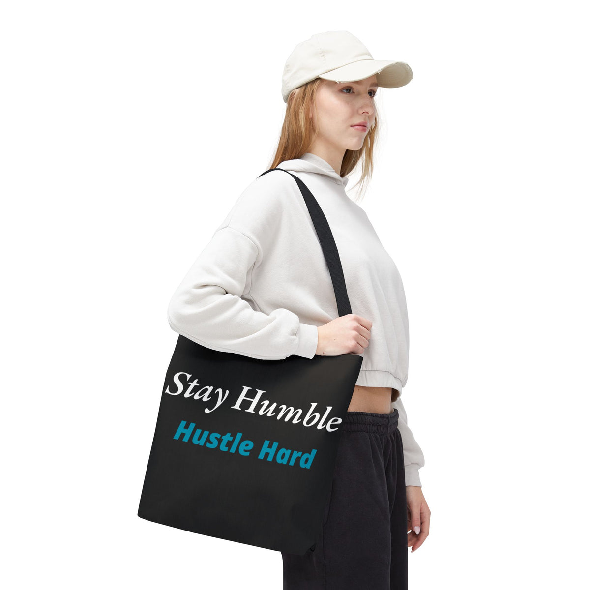 Stay Humble Hustle Hard Motivational Tote Bag