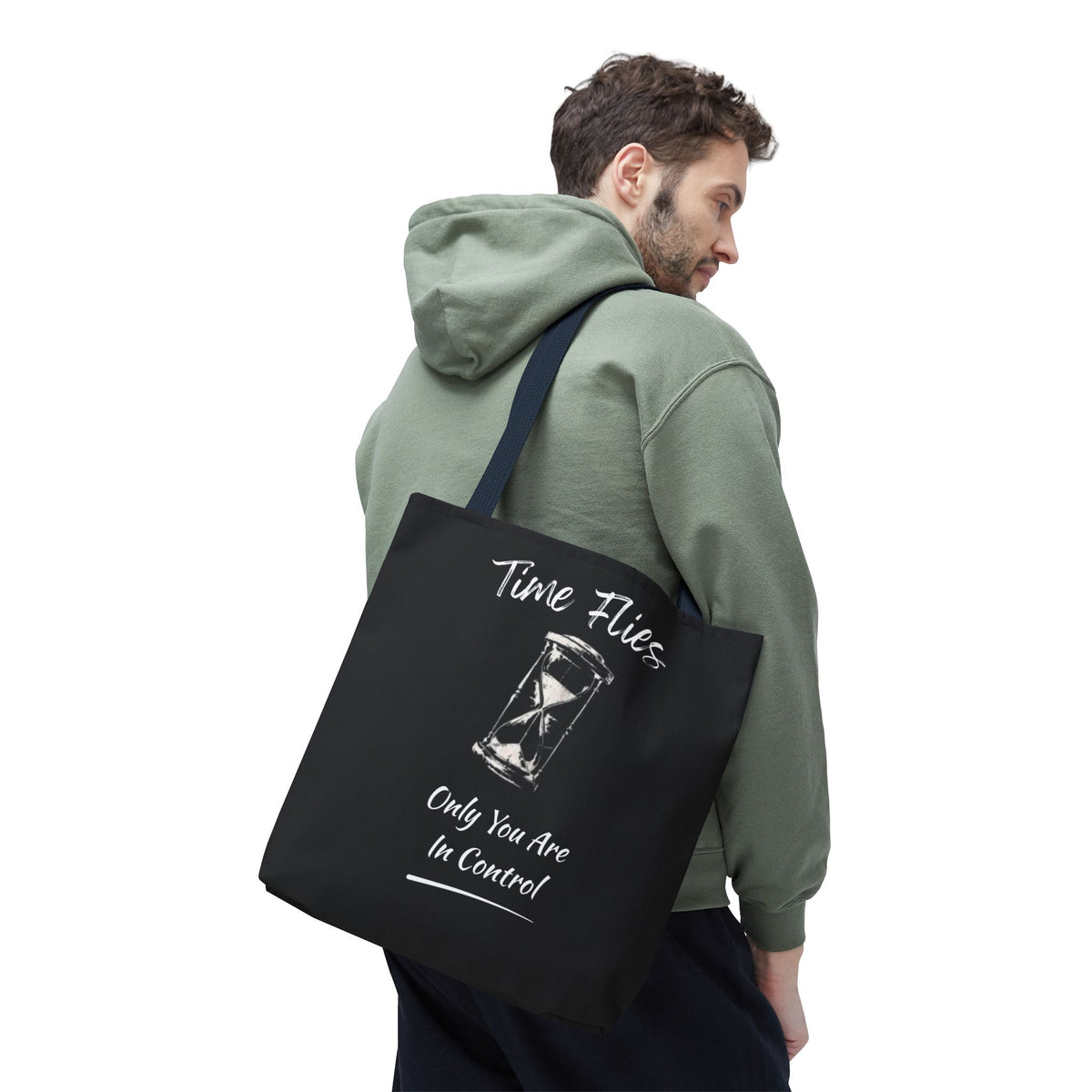 Time Flies Motivational Tote Bag