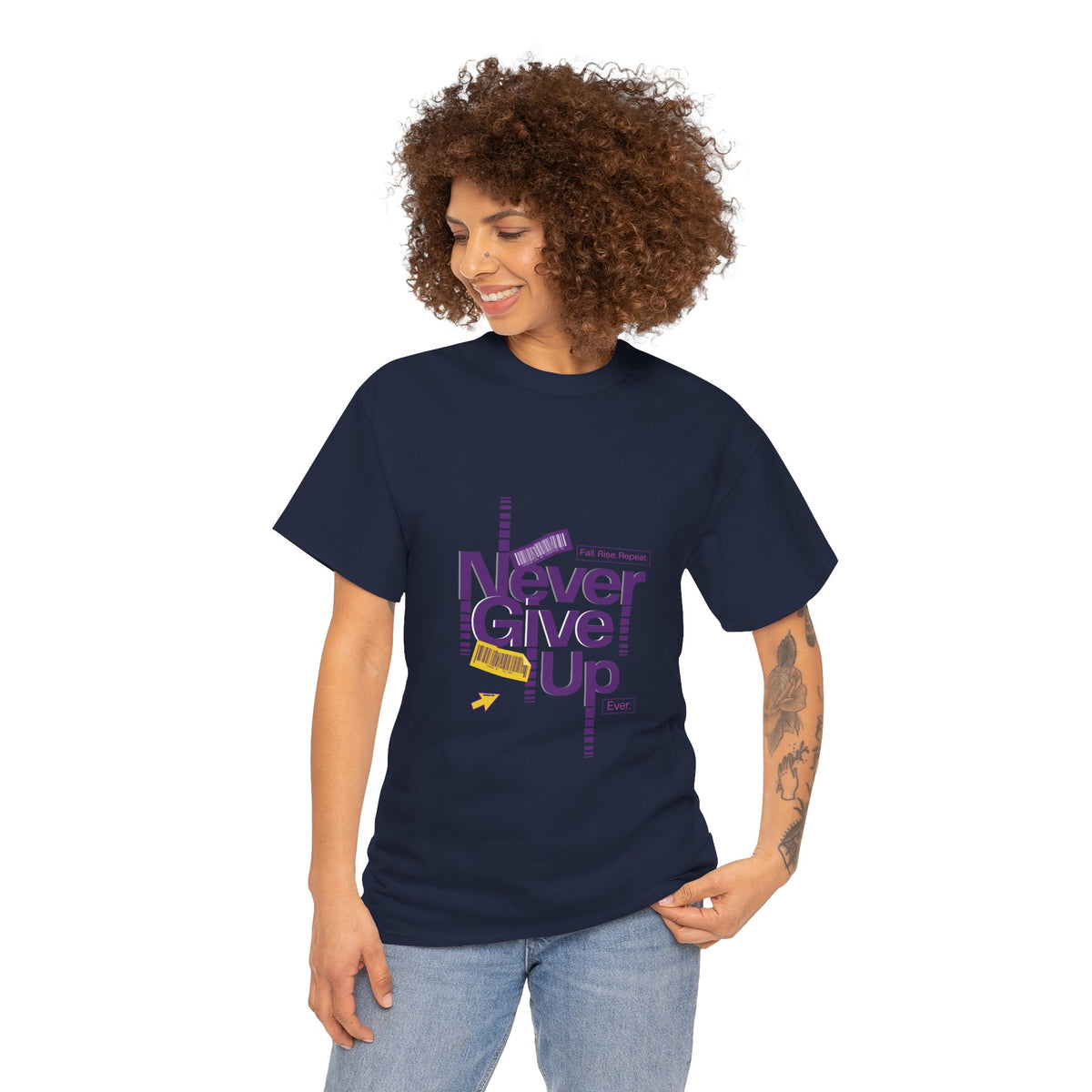 Never Give Up Unisex Tee - Conscience Garment