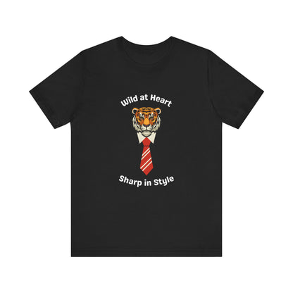 Wild at Heart Tiger Tee - Unisex Jersey Short Sleeve Shirt for Bold Style - Conscience Garment