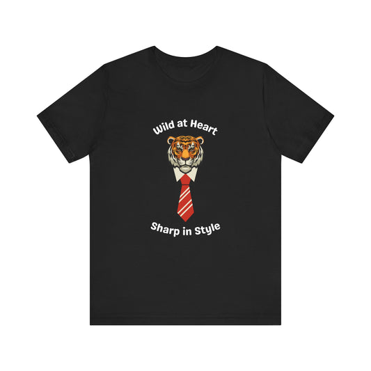 Wild at Heart Tiger Tee - Unisex Jersey Short Sleeve Shirt for Bold Style - Conscience Garment