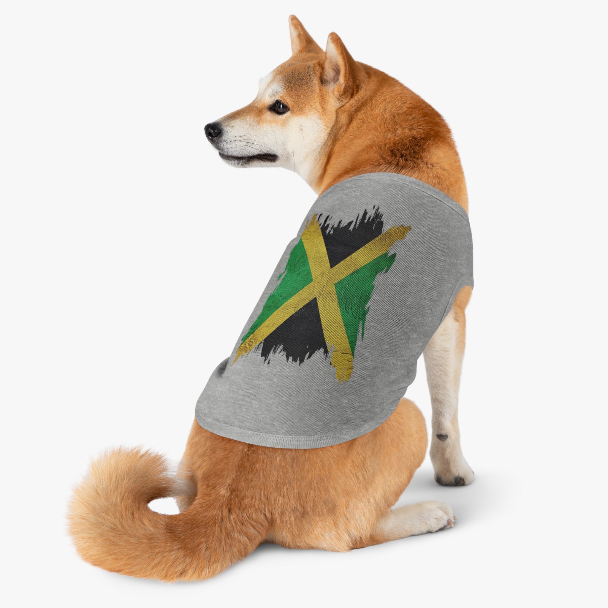 Jamaican Flag Pet Tank Top — Reggae Pride Dog Shirt