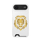 Lion Head Card Holder Phone Case — Gold Lion Wallet Phone Case