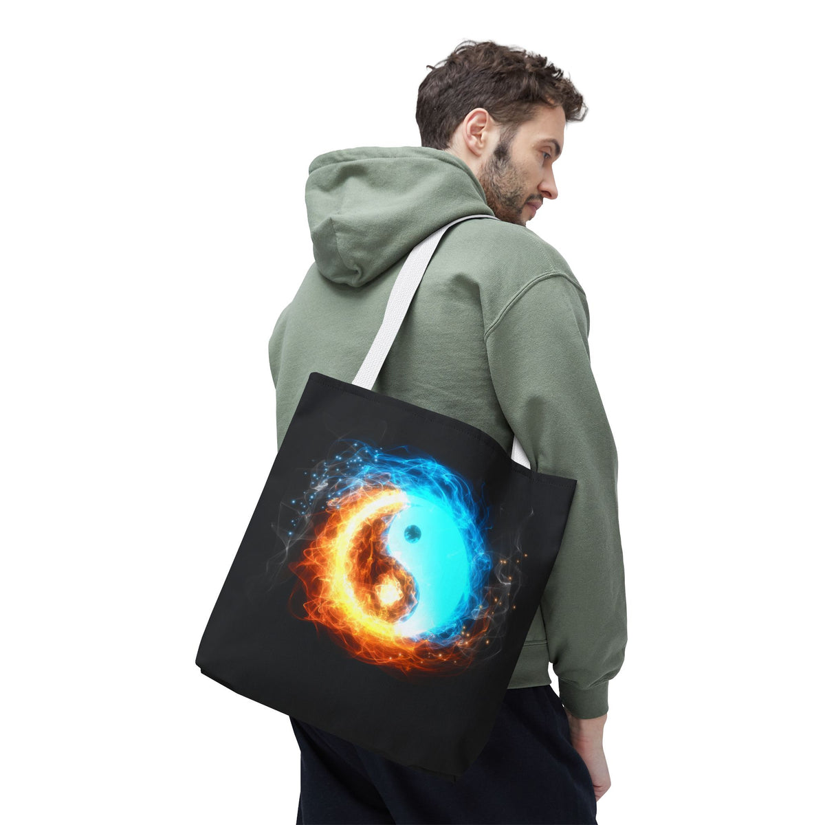 Fire and Ice Yin Yang Tote Bag
