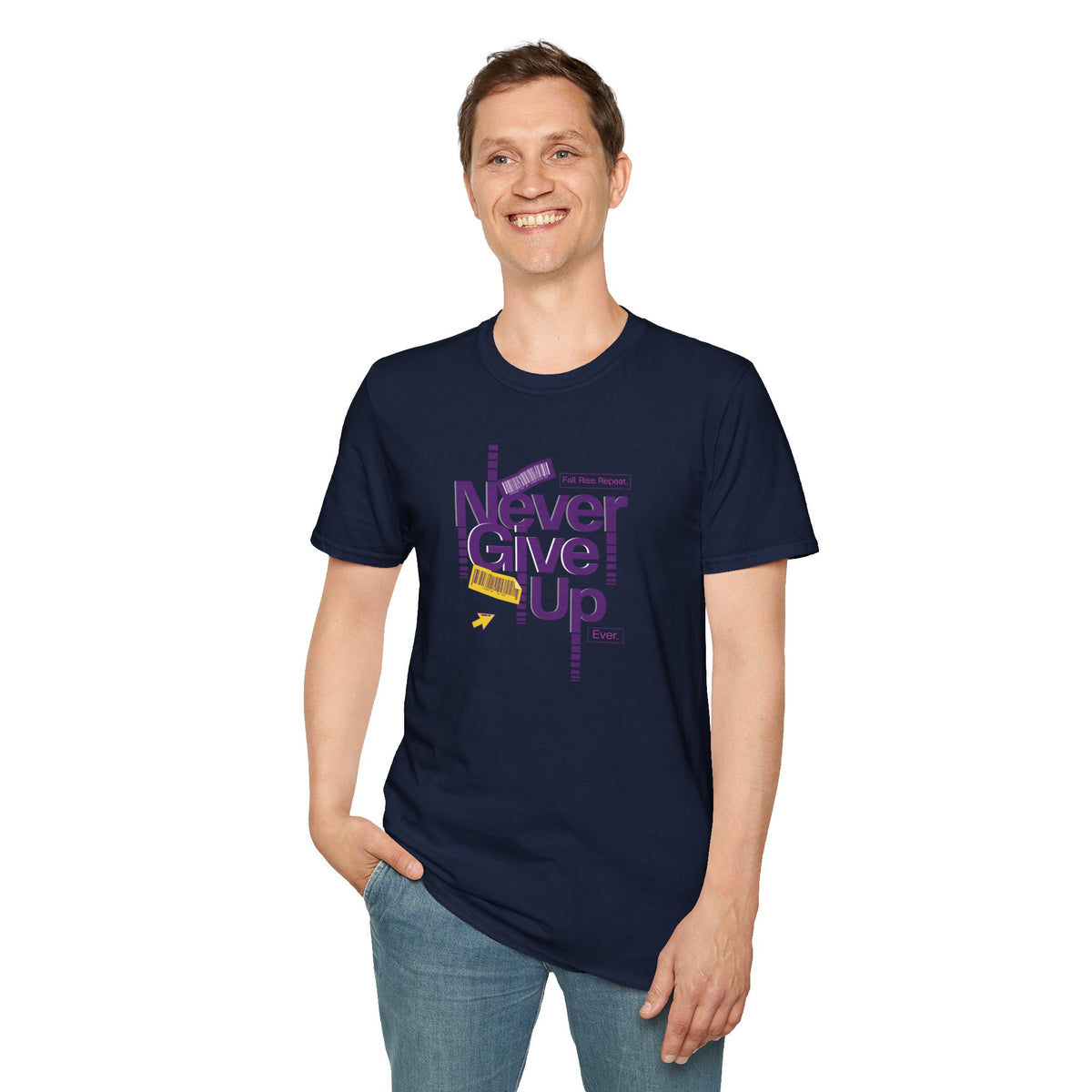 Never Give Up Inspirational T-Shirt — Motivational Graphic Tee