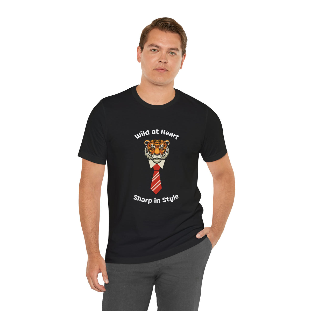 Wild at Heart Tiger Tee - Unisex Jersey Short Sleeve Shirt for Bold Style - Conscience Garment