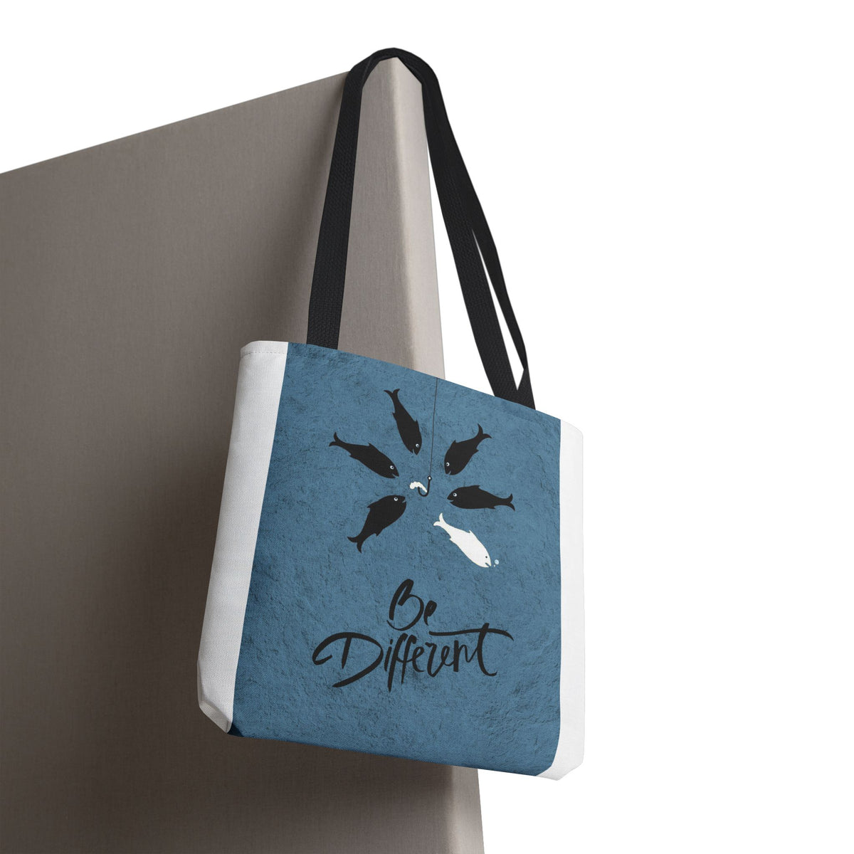 Be Different Whale Tote Bag — Inspirational Ocean Animal Canvas Tote