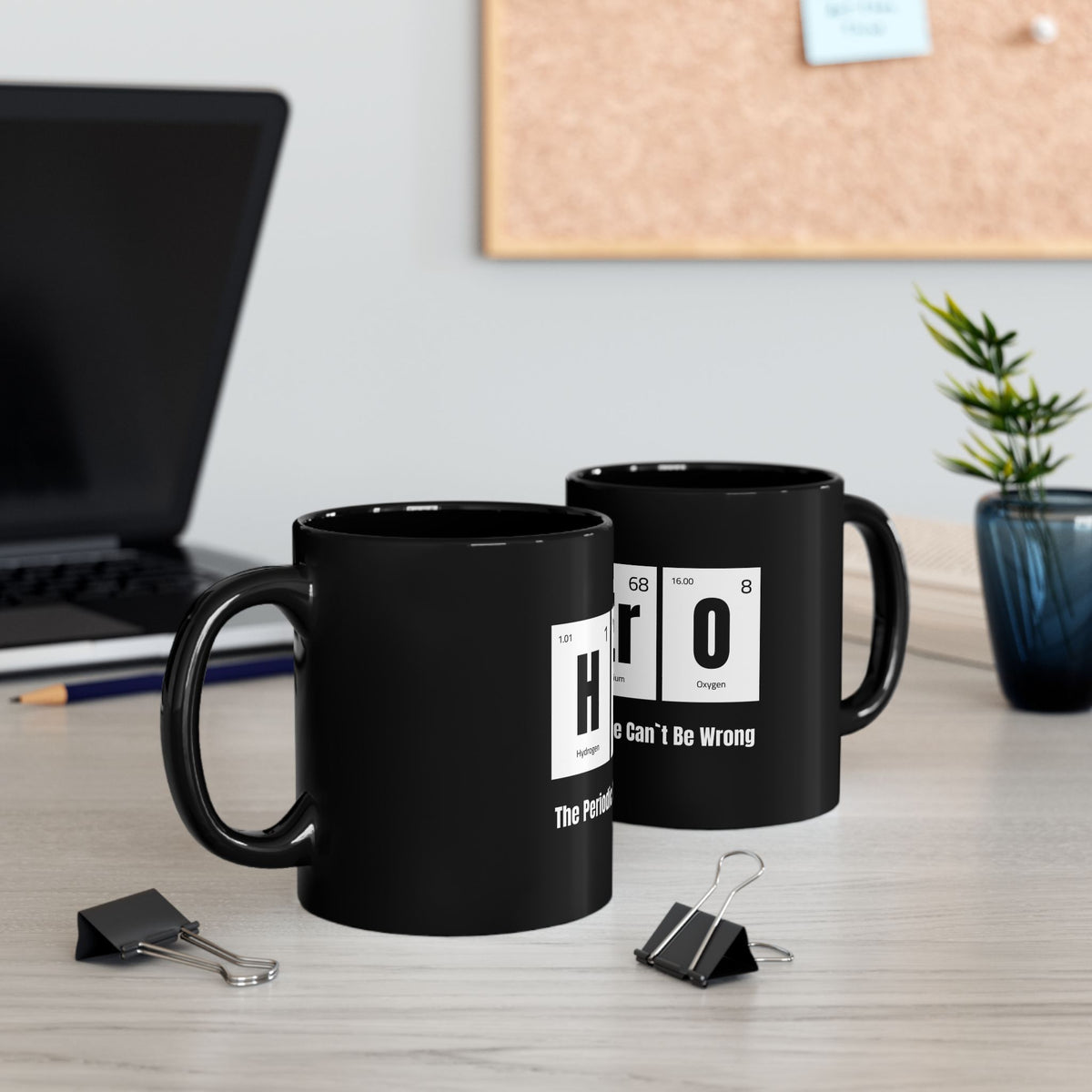 Hero Chemistry Mug - Black 11oz - Perfect Gift for Scientists & Teachers - Conscience Garment