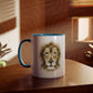Lion Mosaic Design and Quote Mug, 11oz