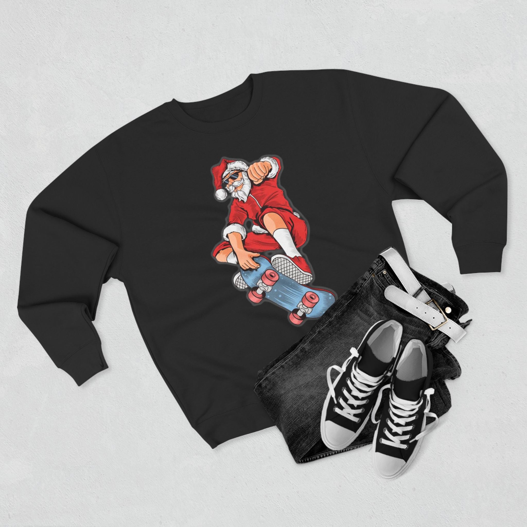 Christmas Jumper, Santa Claus, Skateboard, Gift, Festive Season