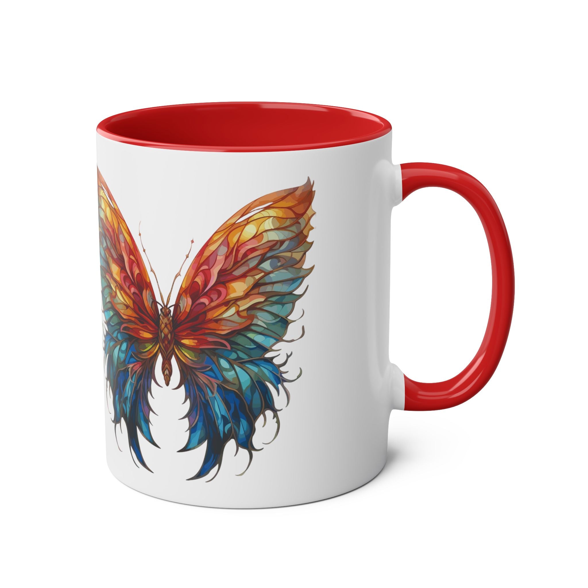 Butterfly Two-Tone Coffee Mug, Birthday Gift, 7 Colors