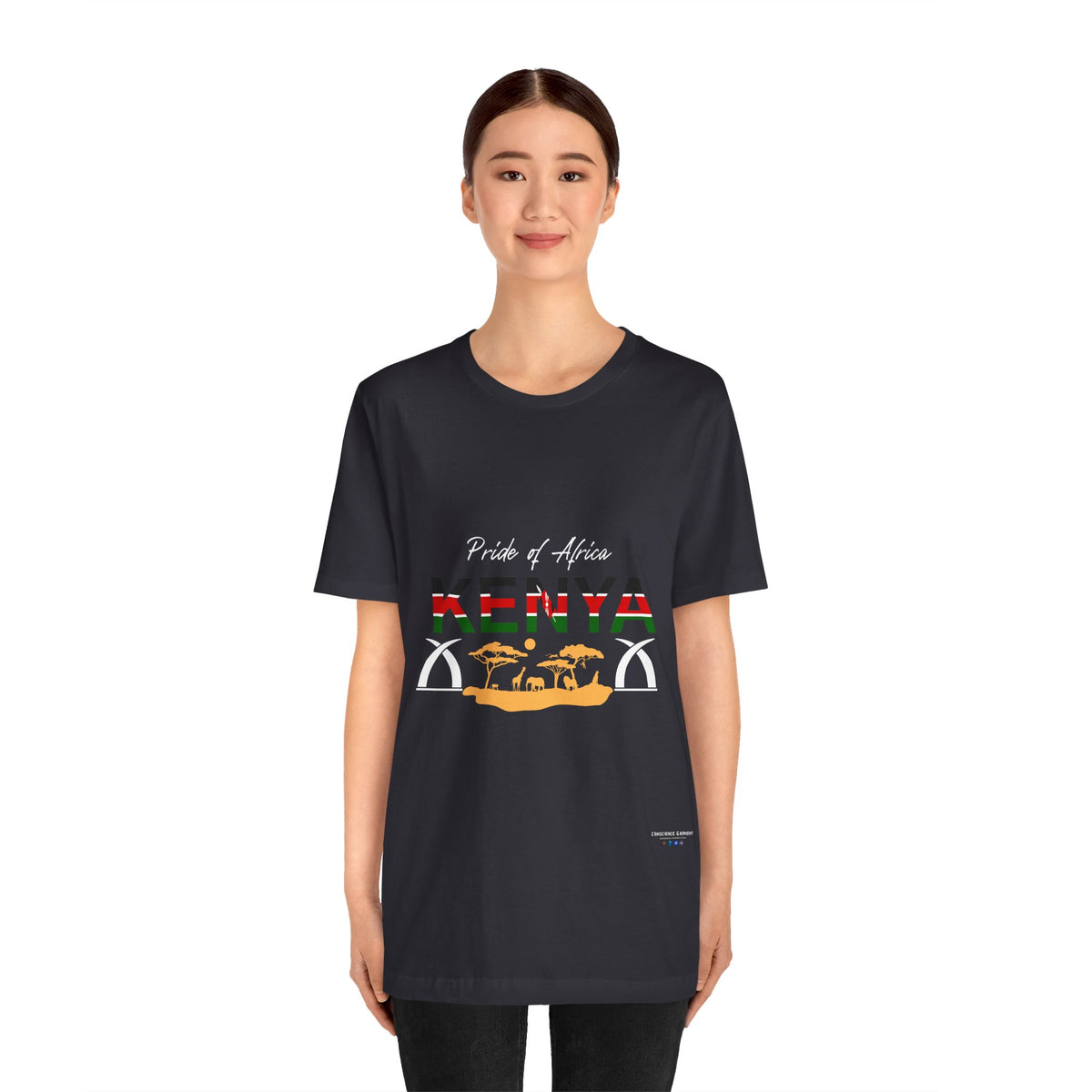 Pride of Africa Kenya T-Shirt | Unisex Short Sleeve Tee for Travelers and Culture Enthusiasts - Conscience Garment