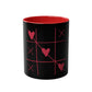 Hearts and Crosses Coffee Mug,  11oz - Conscience Garment