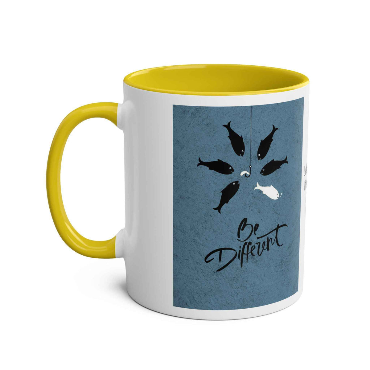 Motivational Two-Tone Mug - Be Different Design, 11oz