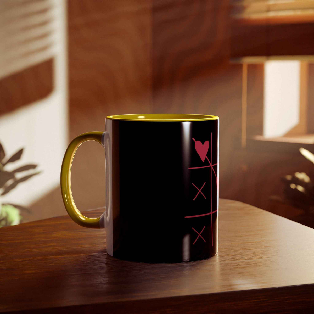 Hearts and Crosses Coffee Mug,  11oz