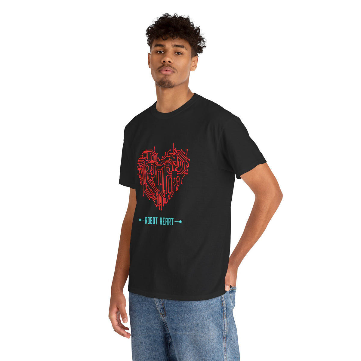 Tech Heart T-Shirt — 'Robot Heart' Circuit Board Graphic - Conscience Garment