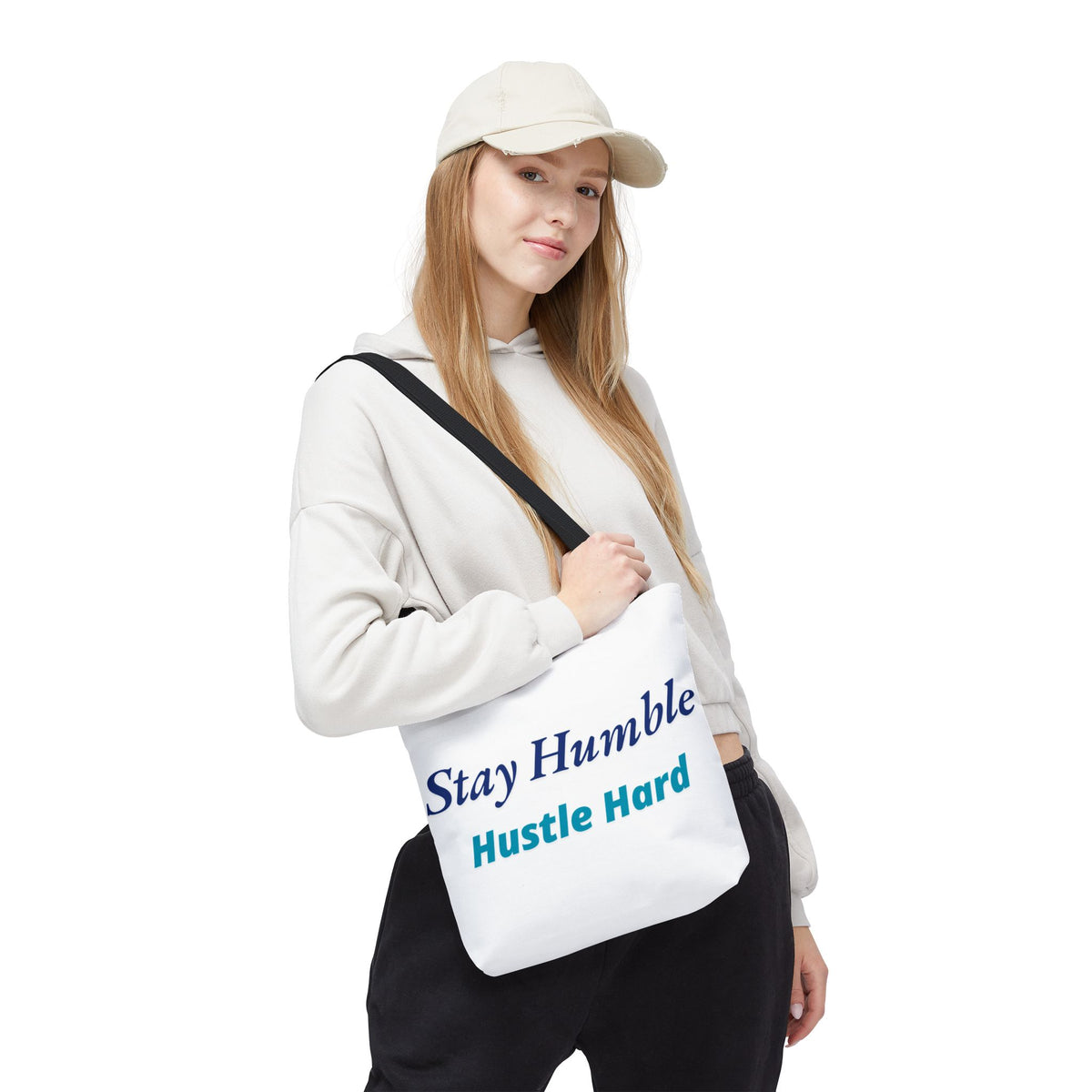Stay Humble Hustle Hard Motivational Tote Bag