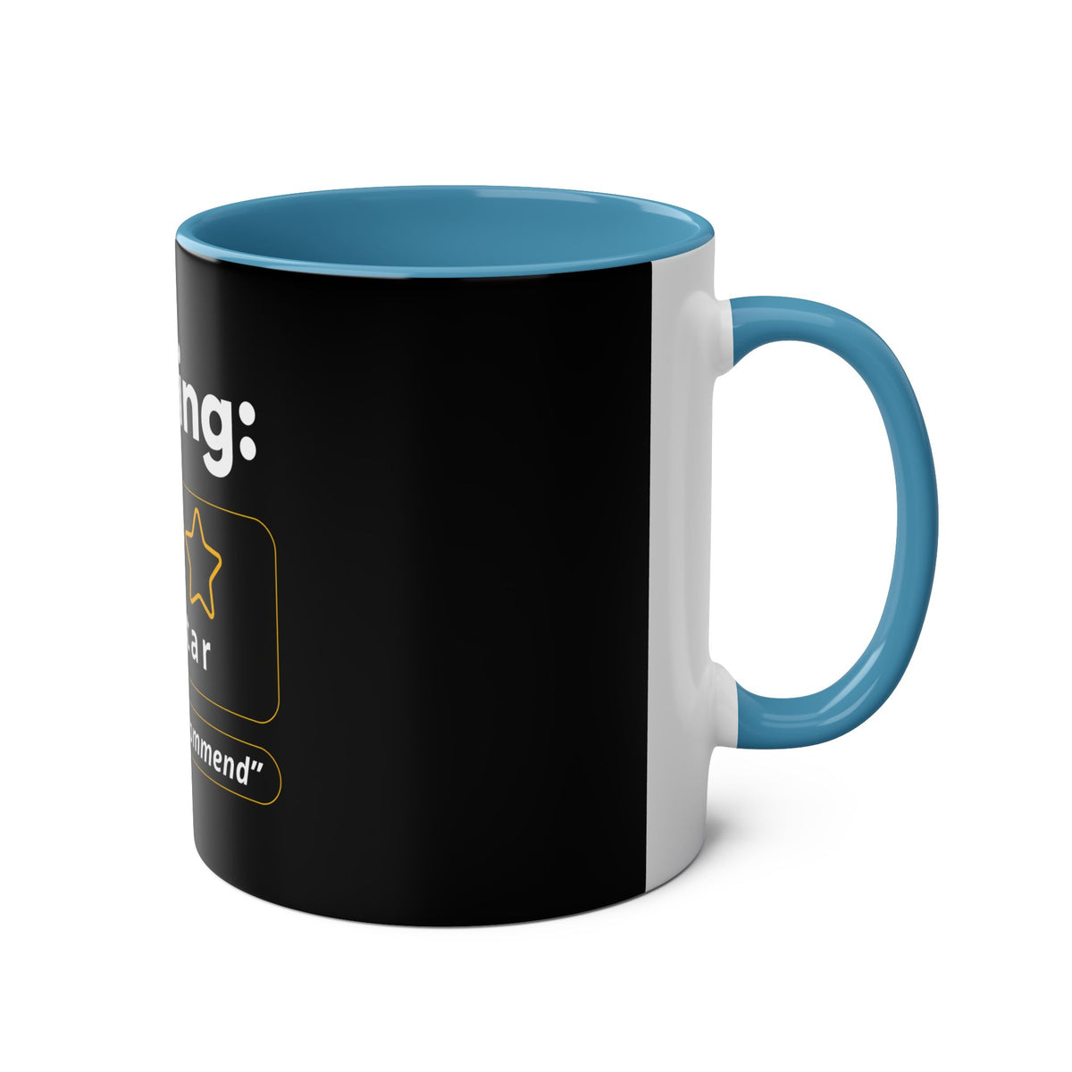 Funny Two-Tone Coffee Mug - 'Adulting: One Star' 11oz - Perfect Gift for Millennials - Conscience Garment