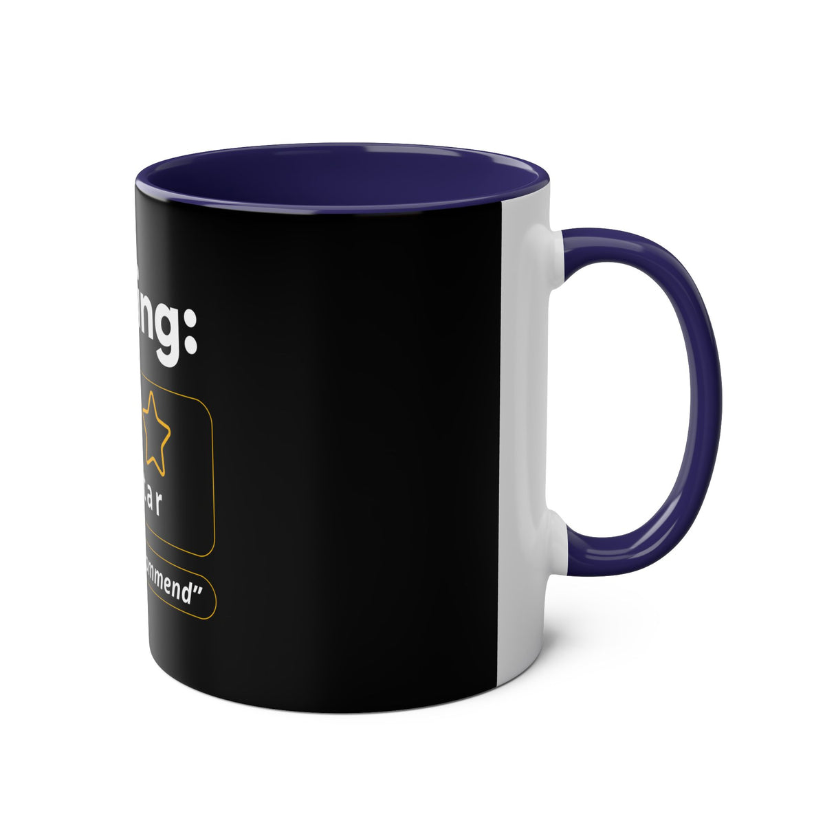 Funny Two-Tone Coffee Mug - 'Adulting: One Star' 11oz - Perfect Gift for Millennials - Conscience Garment