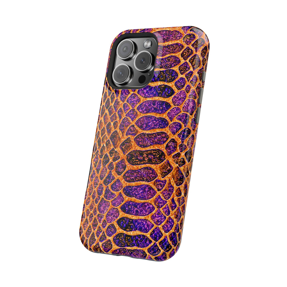 Purple-Gold Snake Skin Magnetic Impact Case