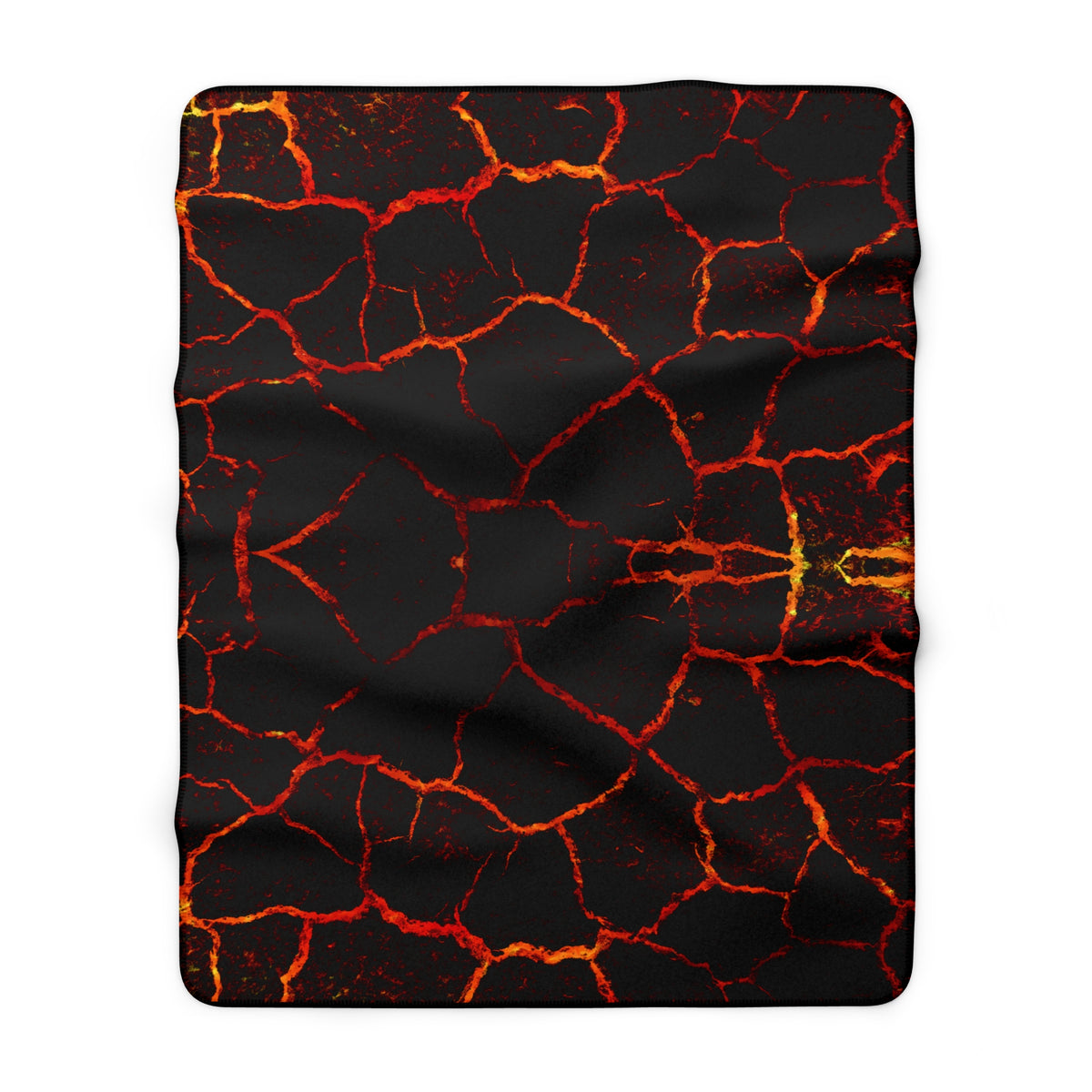 Lava Crackle Sherpa Blanket – Volcanic Noir Fleece Throw
