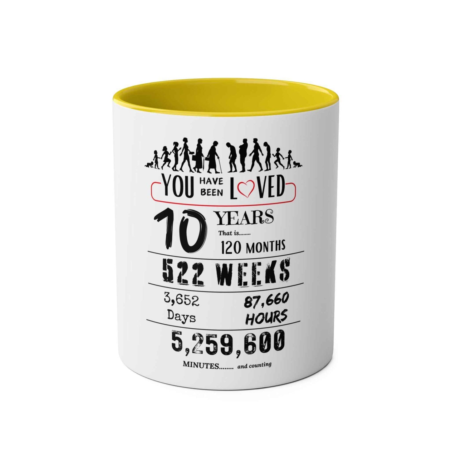 10th Birthday Two-Tone Coffee Mug, 11oz
