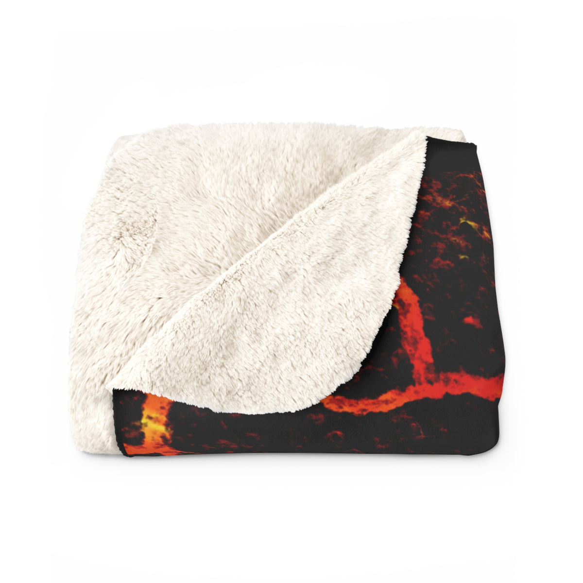 Lava Crackle Sherpa Blanket – Volcanic Noir Fleece Throw