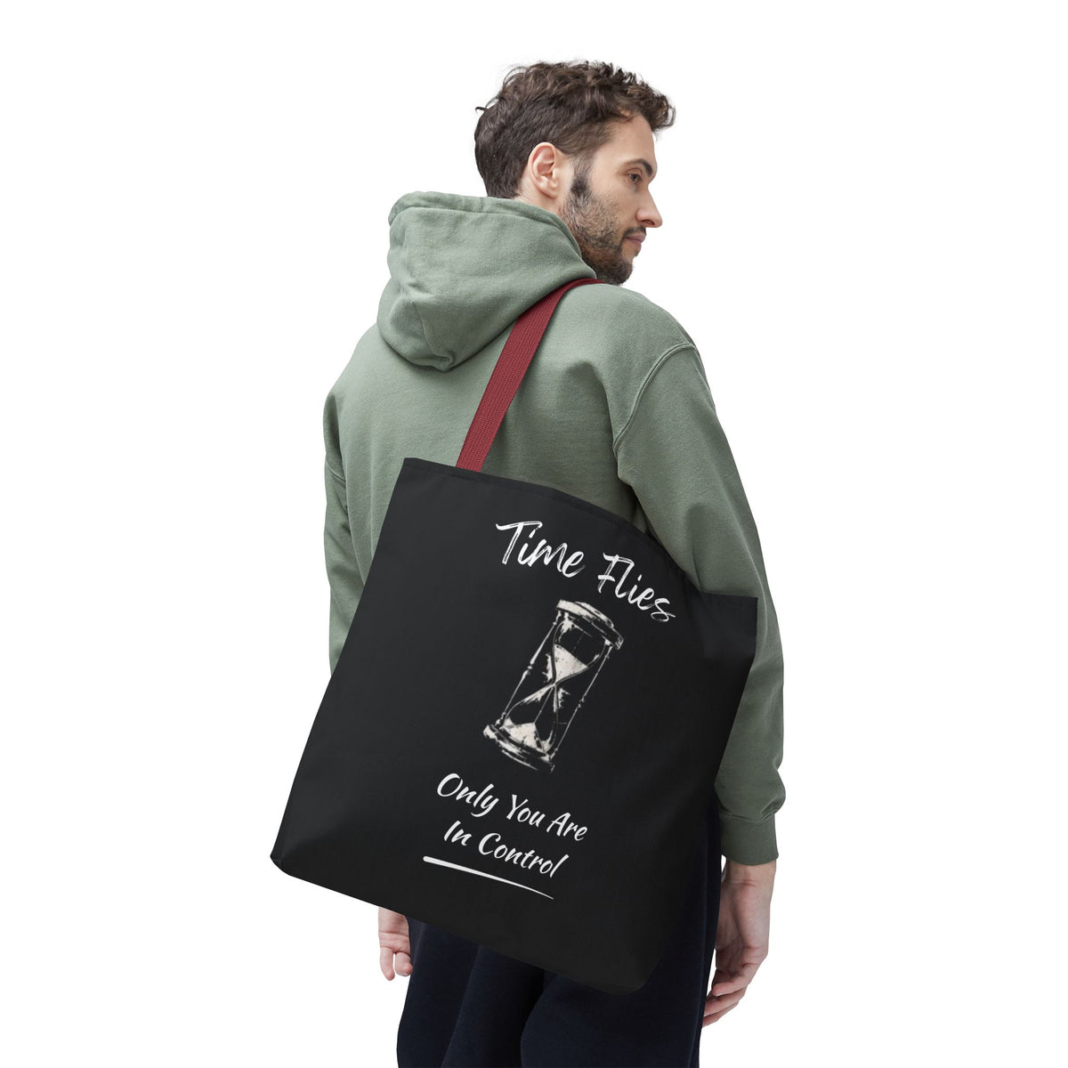 Time Flies Motivational Tote Bag