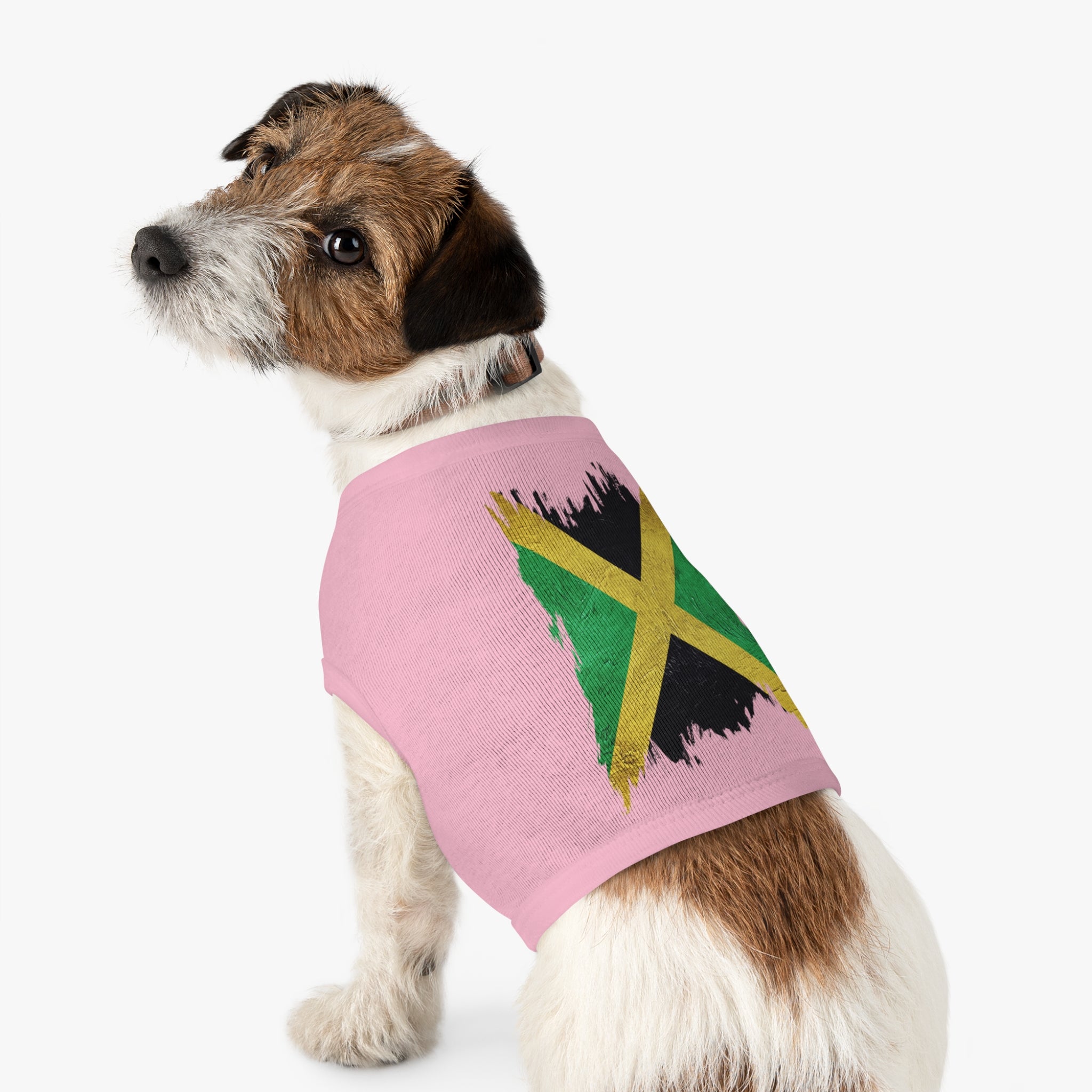 Jamaican Flag Pet Tank Top — Reggae Pride Dog Shirt
