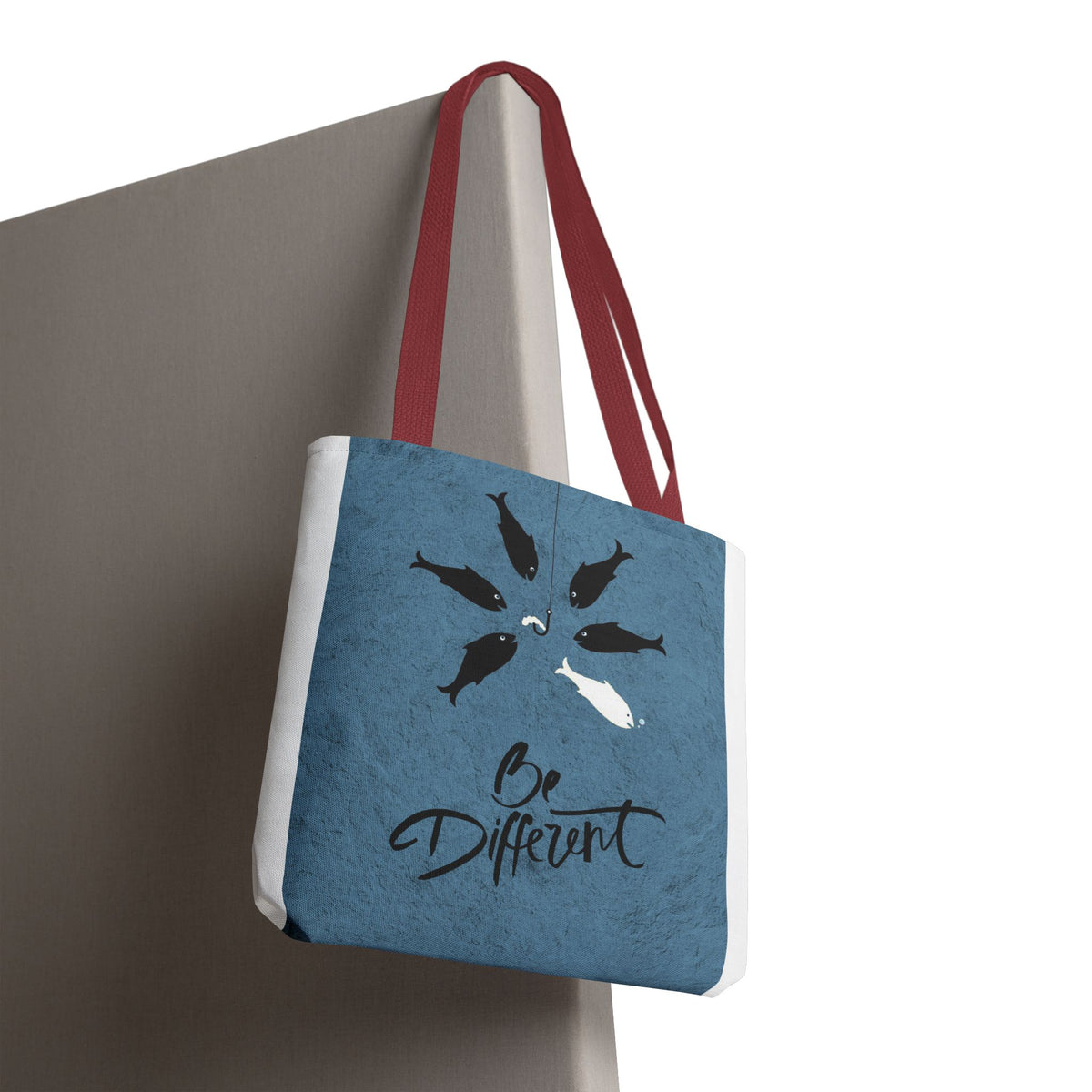 Be Different Whale Tote Bag — Inspirational Ocean Animal Canvas Tote