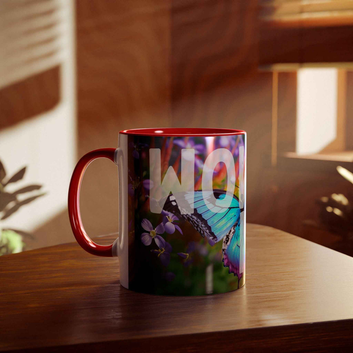 Wow Mom Coffee Mug, Two-Tone, 11oz