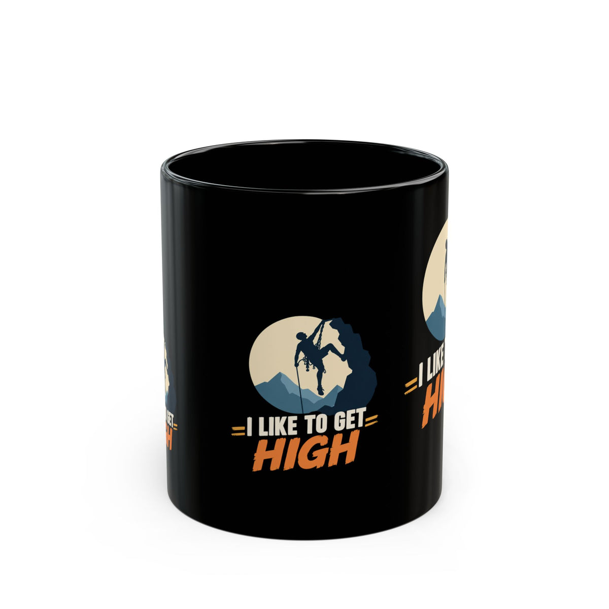 Climbing Mug – "I Like to Get High" Rock Climber Coffee Cup Gift