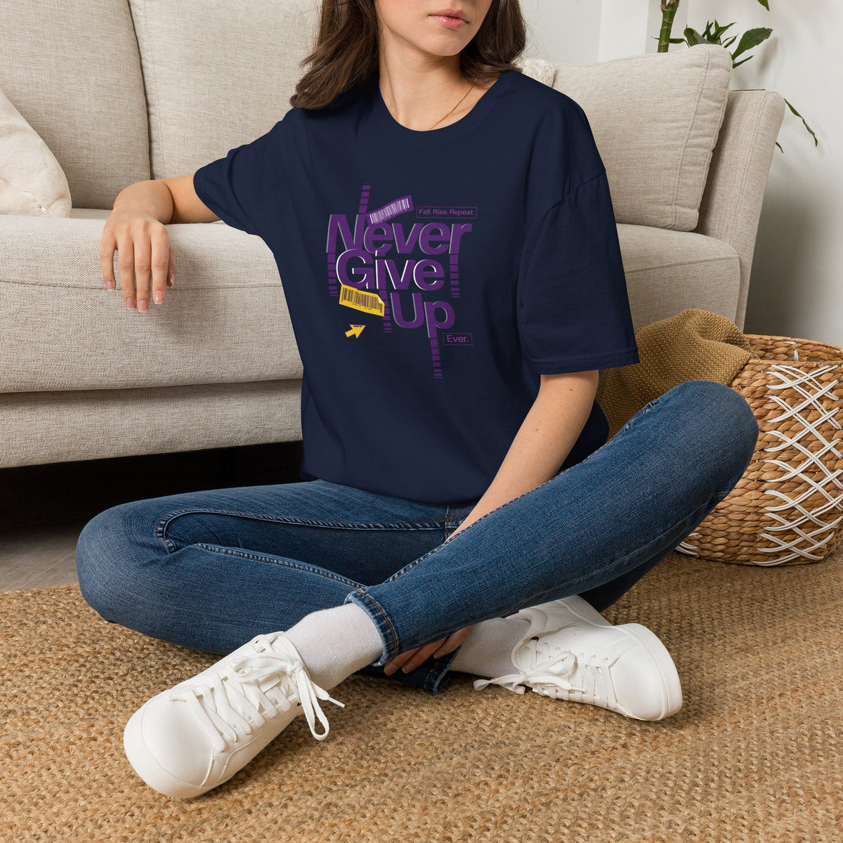 Never Give Up Inspirational T-Shirt — Motivational Graphic Tee