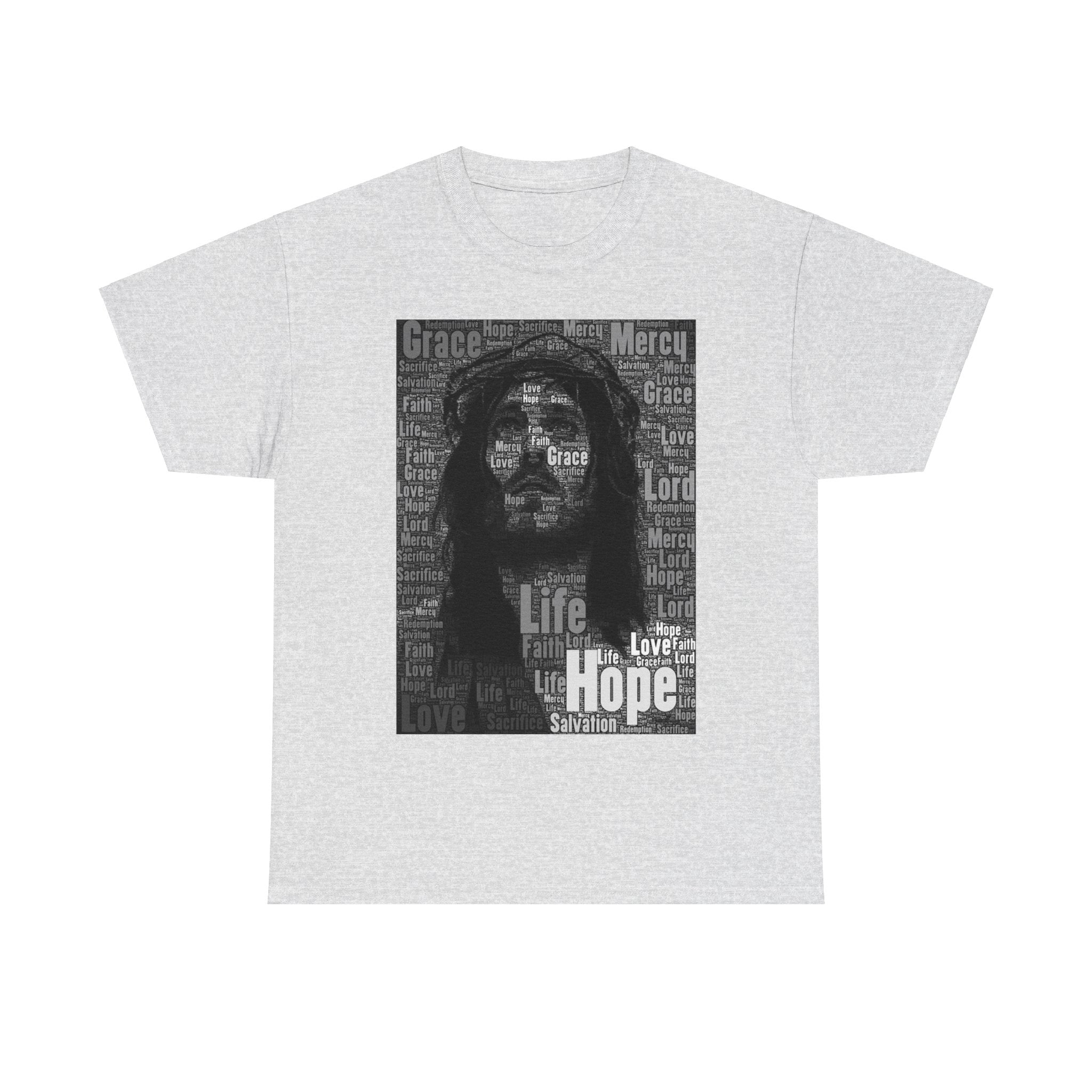 Christ, Hope, T shirt, Unisex Heavy Cotton, Gift, Faith, Mighty, Mindfulness, Motivation, Inspiration, Conscience Garment, Wearing, Positive, White