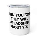 Insulated Coffee Mug – "When You Excel They Will Spreadsheet About You" Travel Tumbler, Funny Office Gift for Coworkers & Accountants