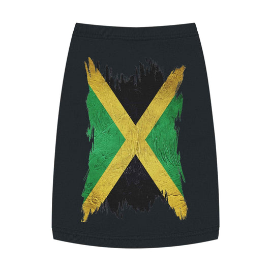 Jamaican Flag Pet Tank Top — Reggae Pride Dog Shirt