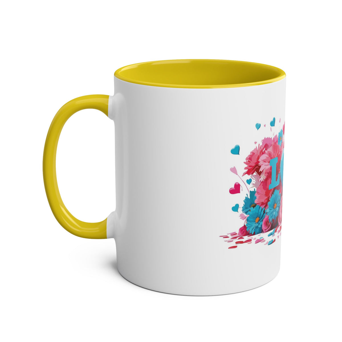 Love and Hearts Two-Tone Mug, 11oz - Conscience Garment