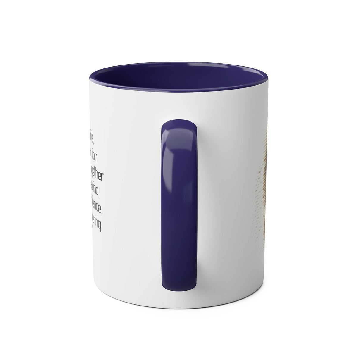 Lion Mosaic Design and Quote Mug, 11oz - Conscience Garment