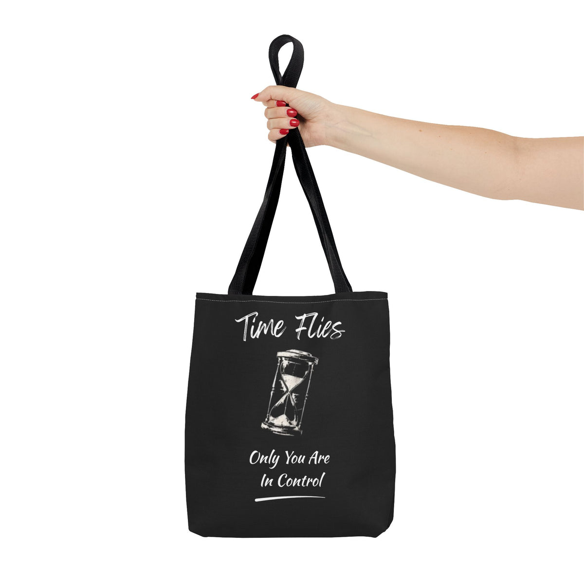 Time Flies Motivational Tote Bag