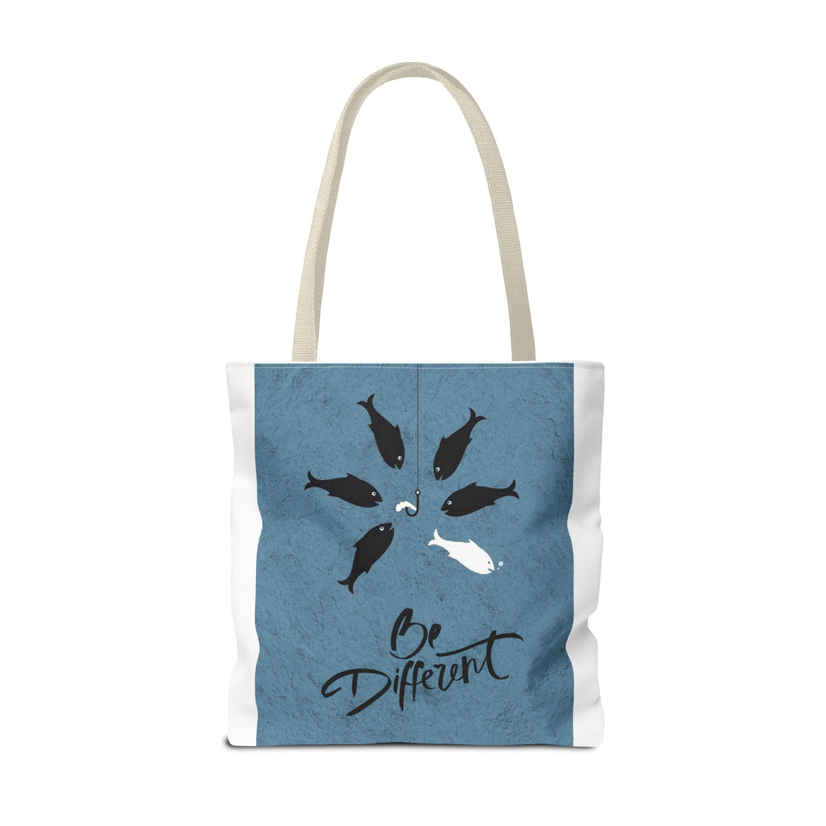 Be Different Whale Tote Bag — Inspirational Ocean Animal Canvas Tote