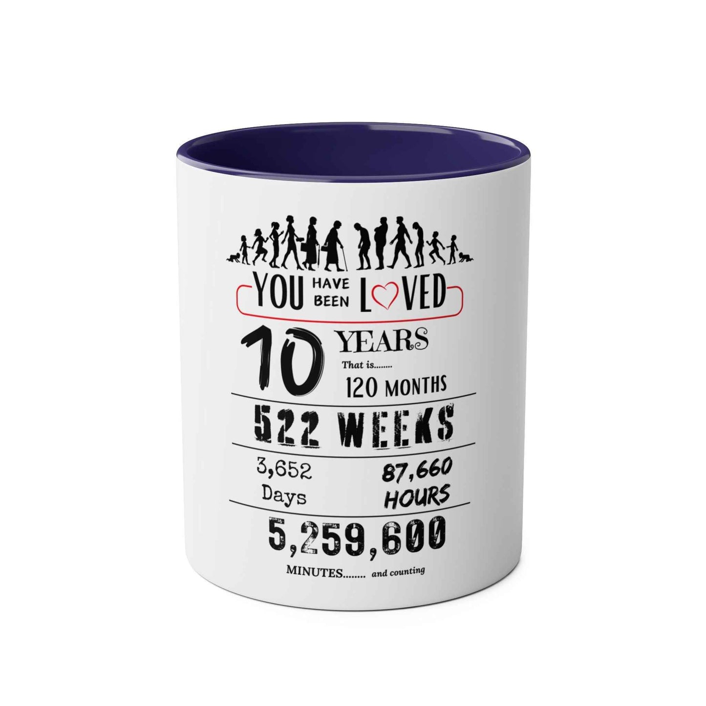 10th Birthday Two-Tone Coffee Mug, 11oz