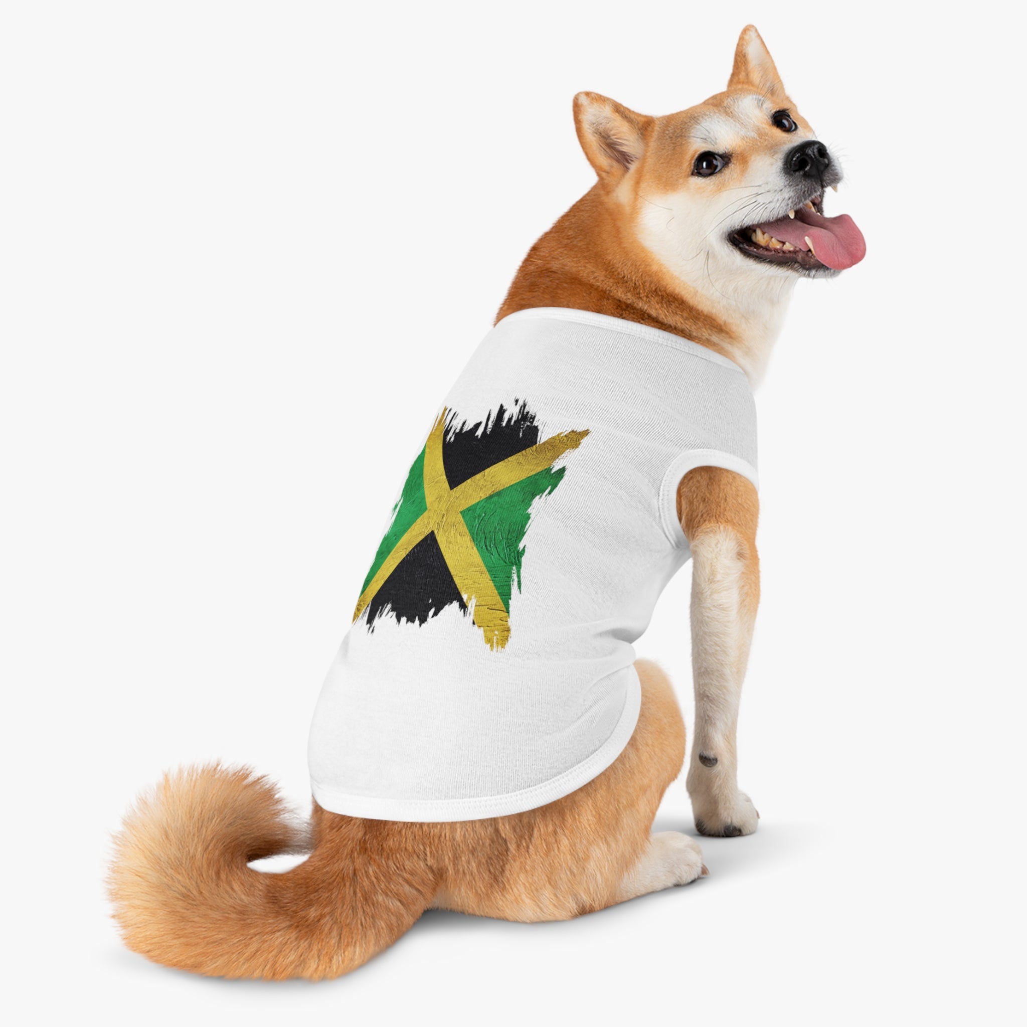 Jamaican Flag Pet Tank Top — Reggae Pride Dog Shirt
