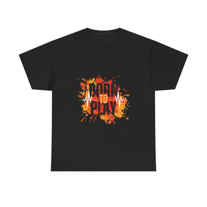Born to Play Unisex Heavy Cotton Tee, Casual Wear, Gym Shirt, Workout Apparel, Birthday Gift, Statement Tee, Sports Fashion - Conscience Garment