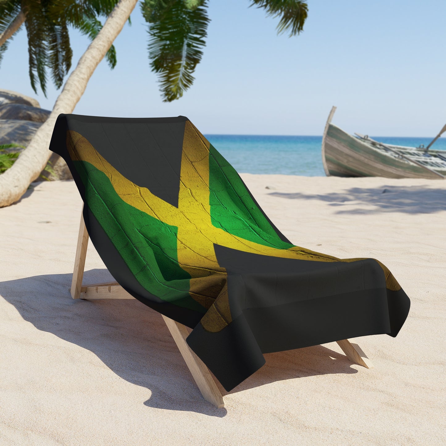 Jamaica Flag Beach Towel Vintage Distressed Jamaican Flag Towels