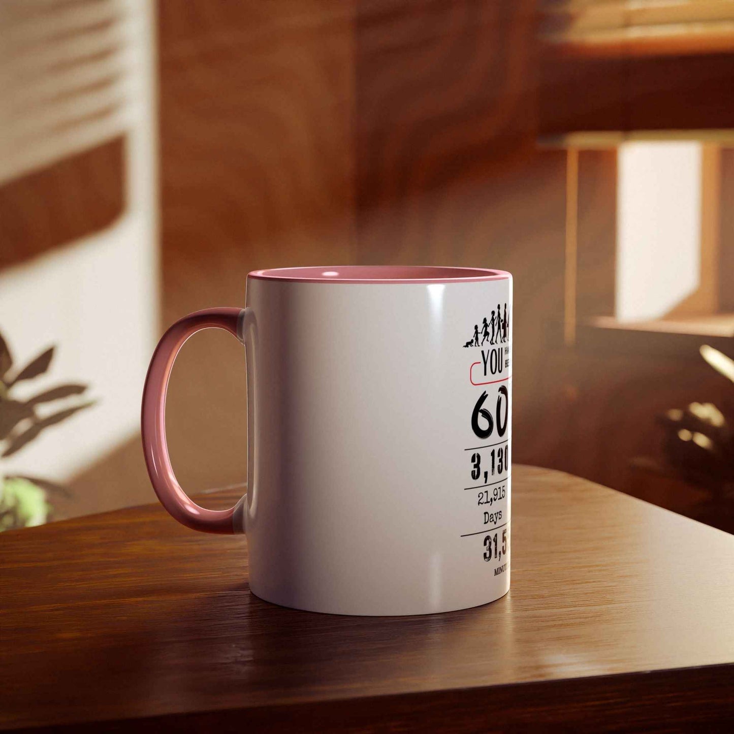 60th Birthday Two-Tone Coffee Mug, 11oz