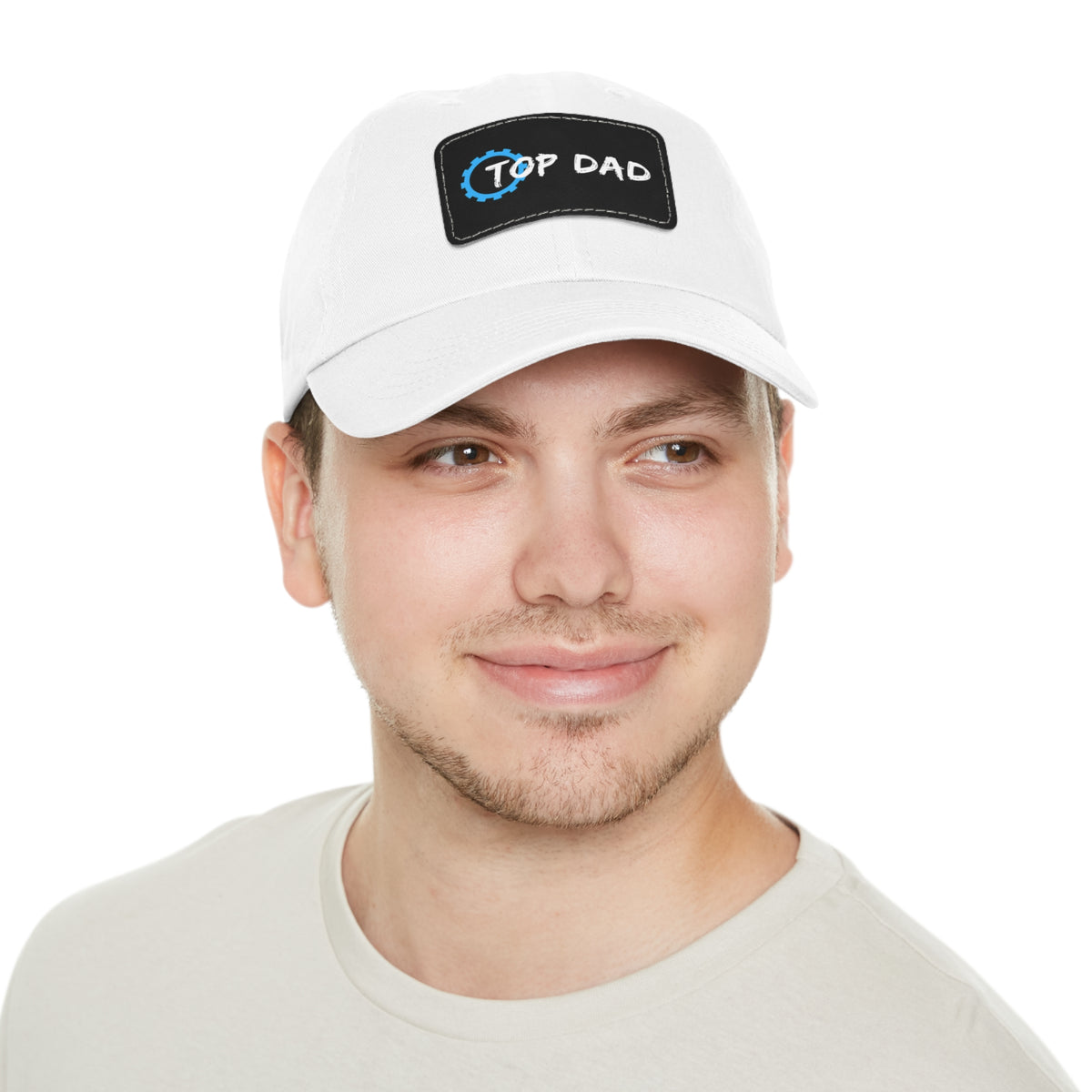 Dad Hat with Leather Patch (Rectangle) - Conscience Garment