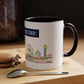 Mind the Gap Coffee Mug — Colorful City Skyline Accent Mug (11/15oz)