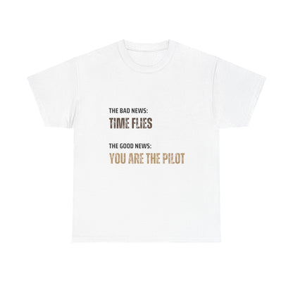 Time Flies T-Shirt, Motivational 'Only You Are In Control' - Conscience Garment
