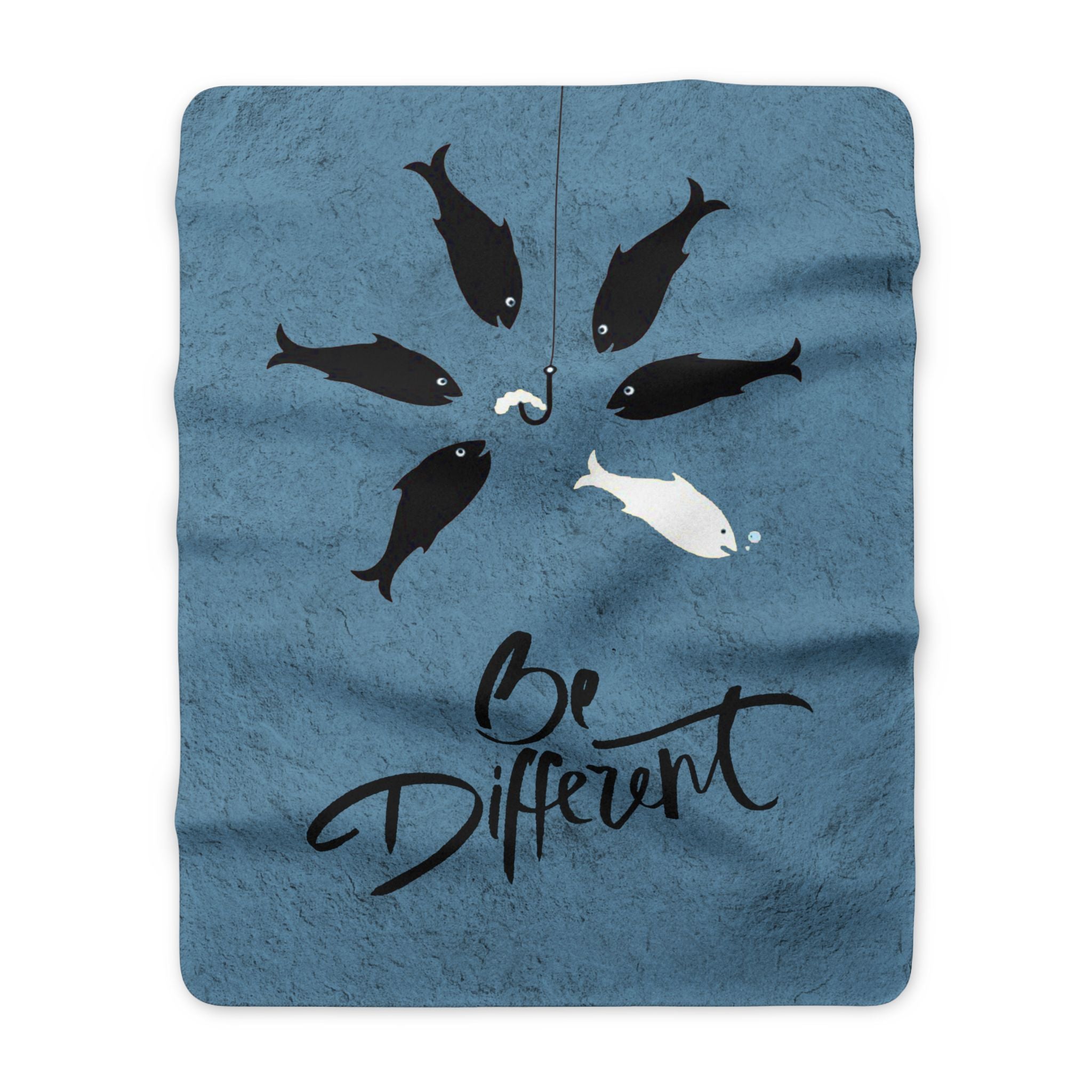 Be Different Sherpa Blanket — Inspirational Fish Design